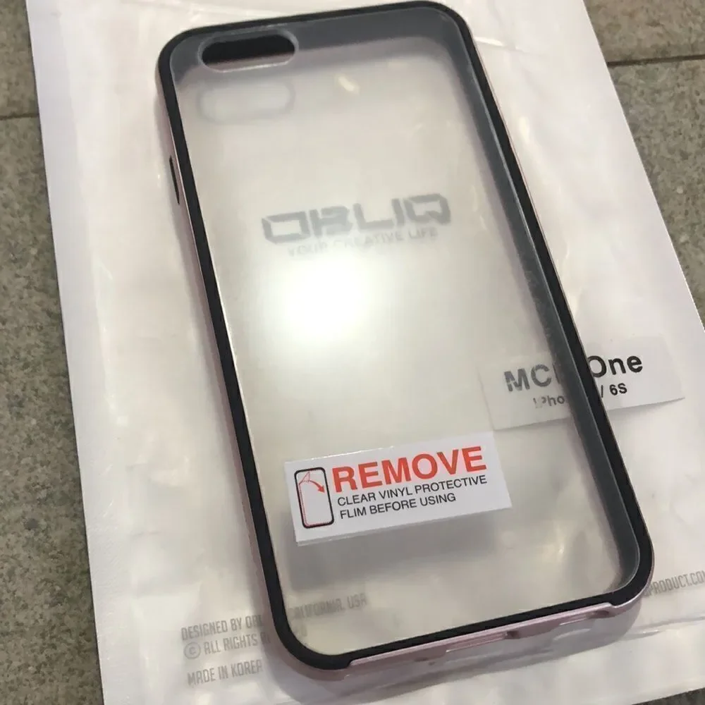 NEW Rose gold iPhone 6/6s Phone case clear with rose gold bumper.